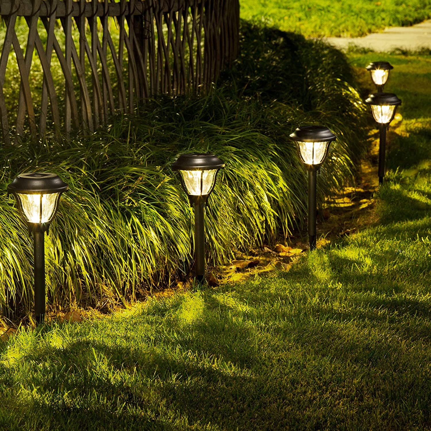 solar path lights, garden